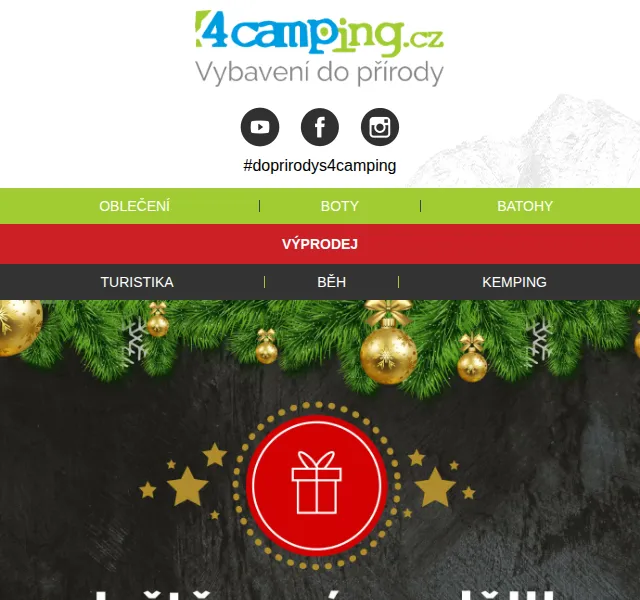 4camping.cz: 10% sleva na vše skladem – prosinec 2026 | Nuslet.cz