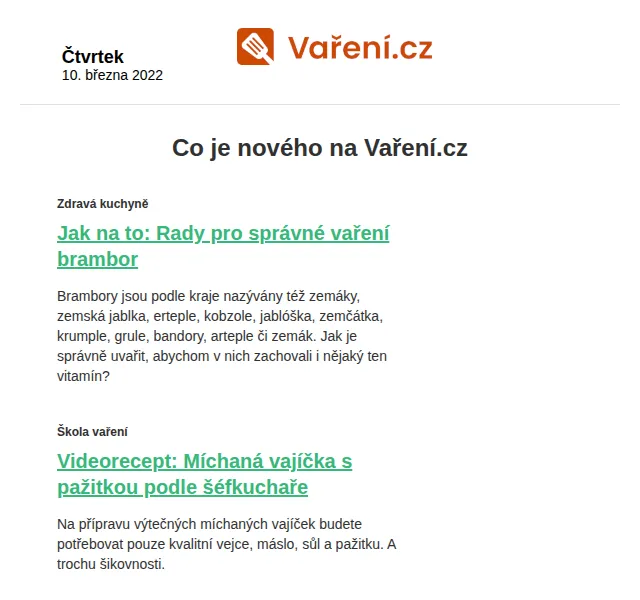Vaření.cz: Nové recepty – březen 2026 | Nuslet.cz