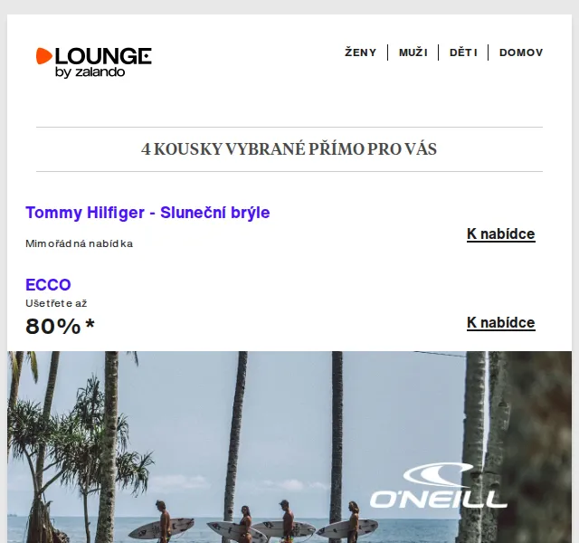Lounge by Zalando: Tommy Hilfiger, ECCO, O'Neill – slevy až 80 % – červenec 2026 | Nuslet.cz