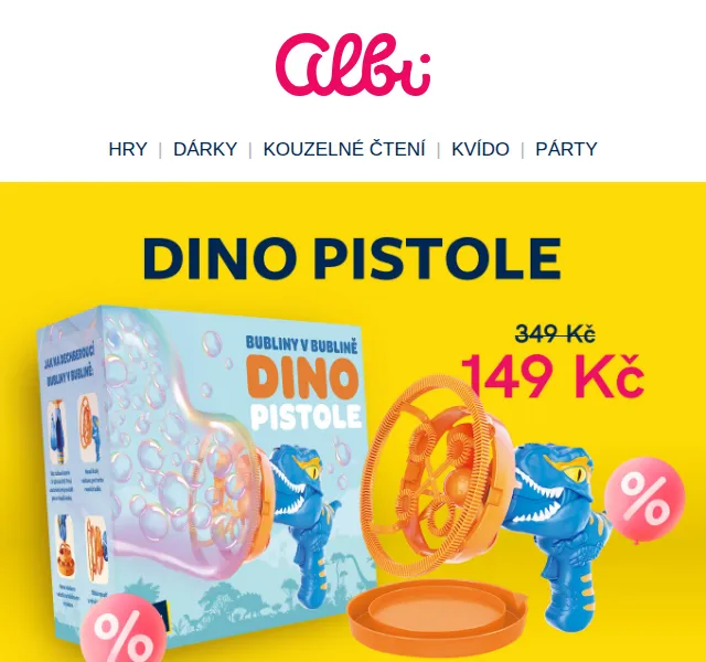 Albi: dubnové akce až -57 % na hry a hračky | duben 2026