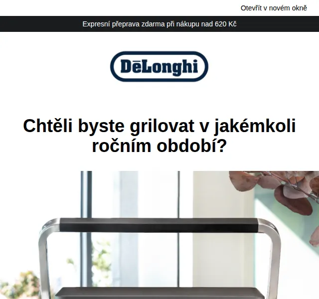 De'Longhi: Sleva 15% na kontaktní grily – červen 2026 | Nuslet.cz