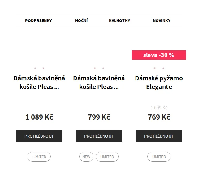 Astratex: SLEVA -30 % na Pleas noční módu – červen 2026 | Nuslet.cz
