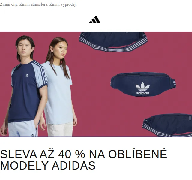 Adidas: zimní výprodej se slevou až 40 % – duben 2026