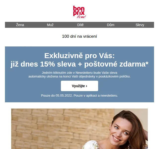 bonprix: 15% sleva a poštovné zdarma – červen 2026 | Nuslet.cz