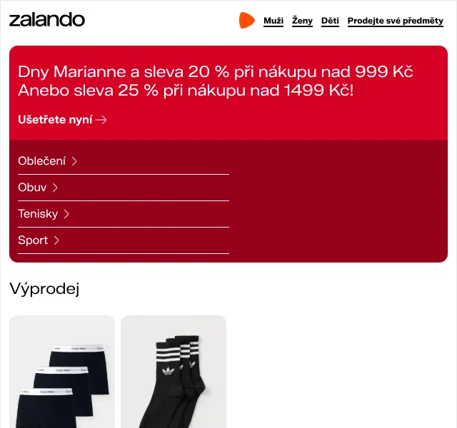 Zalando: sleva 20-25 % na módní značky – září 2026