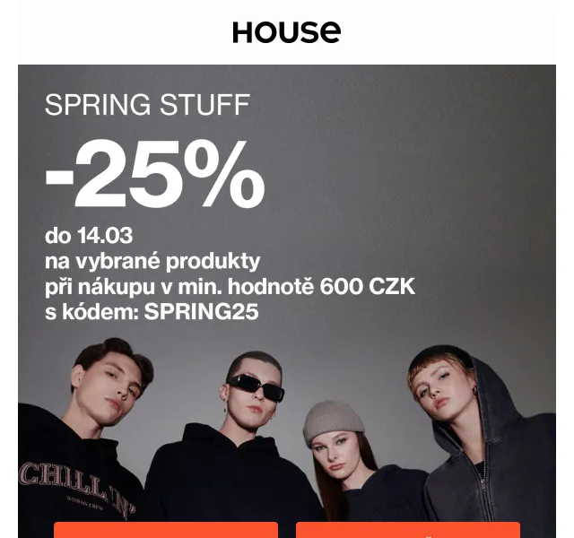 HOUSE: -25 % na vybrané produkty – červenec 2026 | Nuslet.cz