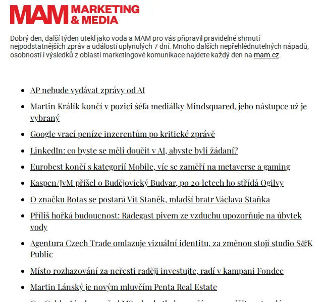 Marketing & Media: přehled zpráv z marketingu – srpen 2023 | Nuslet.cz