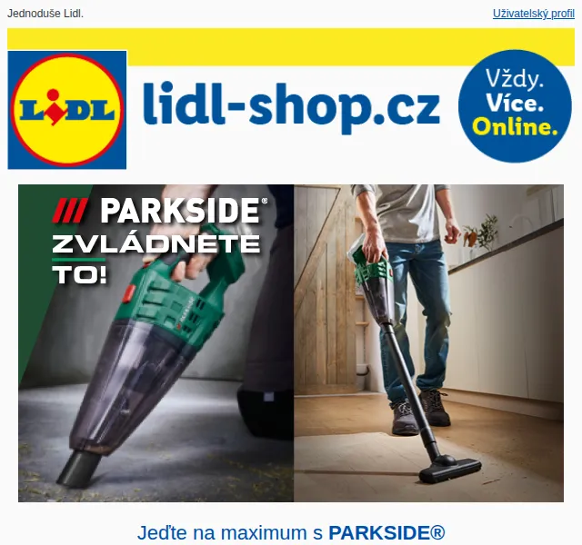 Lidl: PARKSIDE 20V aku nářadí – červenec 2026 | Nuslet.cz