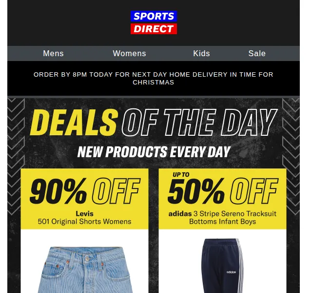 Sportsdirect.com: Levi's 90% a další slevy – červen 2026 | Nuslet.cz
