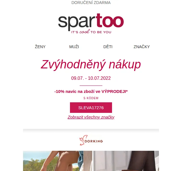 Spartoo: Slevy až -60 % a -10 % navíc – červenec 2022 | Nuslet.cz