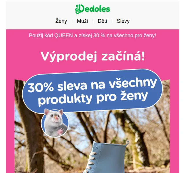 Dedoles.cz: Dámský 30% výprodej – červen 2026 | Nuslet.cz
