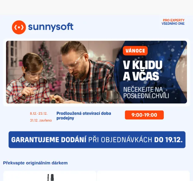 Sunnysoft.cz: Dárky pro technické nadšence – červen 2026 | Nuslet.cz