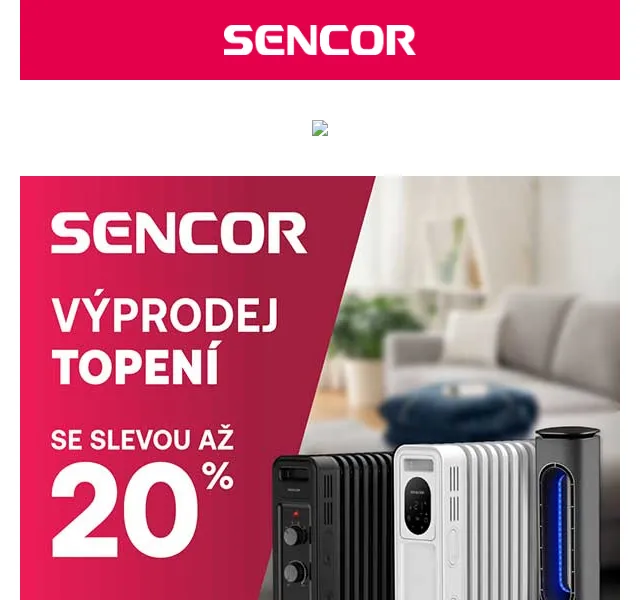 Sencor: 20% sleva na radiátory a ventilátory – červen 2026 | Nuslet.cz