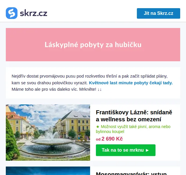 Vánoce na Skrz: wellness pobyty od 2 390 Kč – červen 2026 | Nuslet.cz