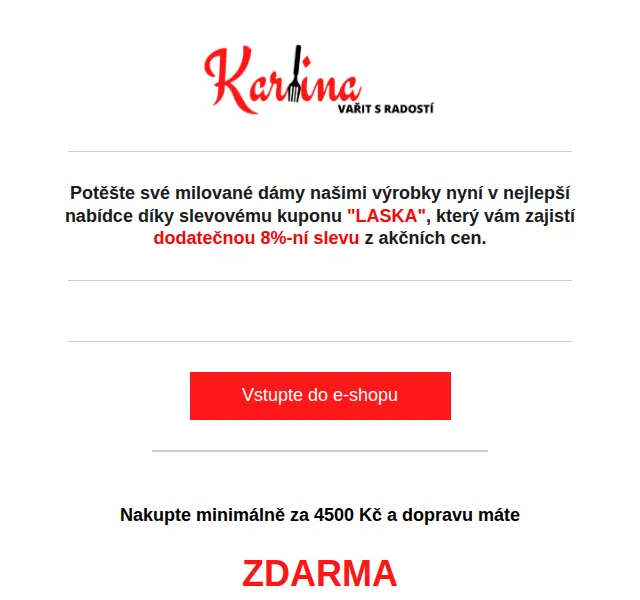 Karlina CZ: 8% sleva na vaření s radostí – červen 2026 | Nuslet.cz