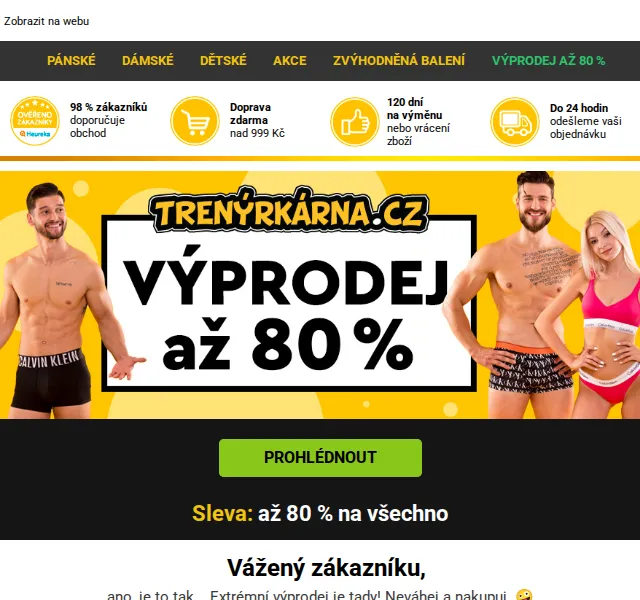 Lukáš z Trenýrkárna.cz: Extrémní výprodej až 80 % – červen 2026 | Nuslet.cz