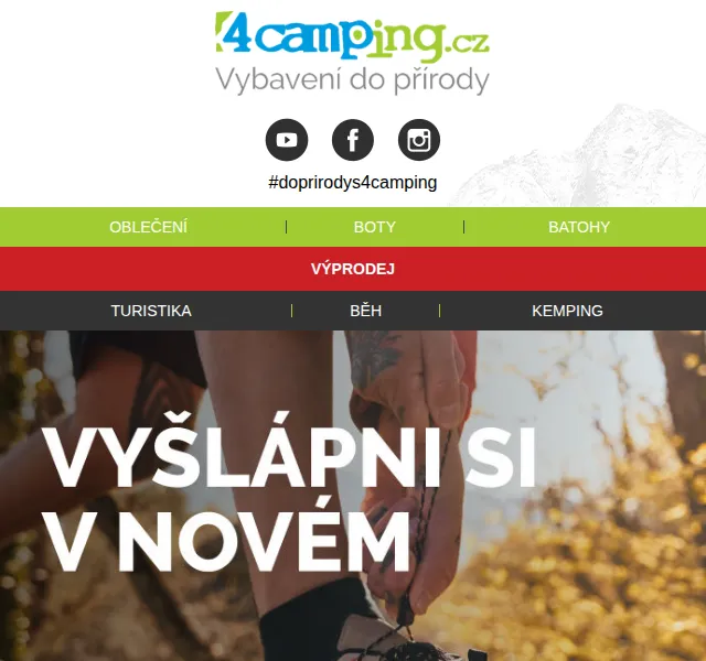 4camping.cz: Turistické boty se slevou až 60 % – červen 2026 | Nuslet.cz