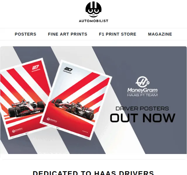 Automobilist: Plakáty jezdců Haas F1 2023 – červenec 2026 | Nuslet.cz