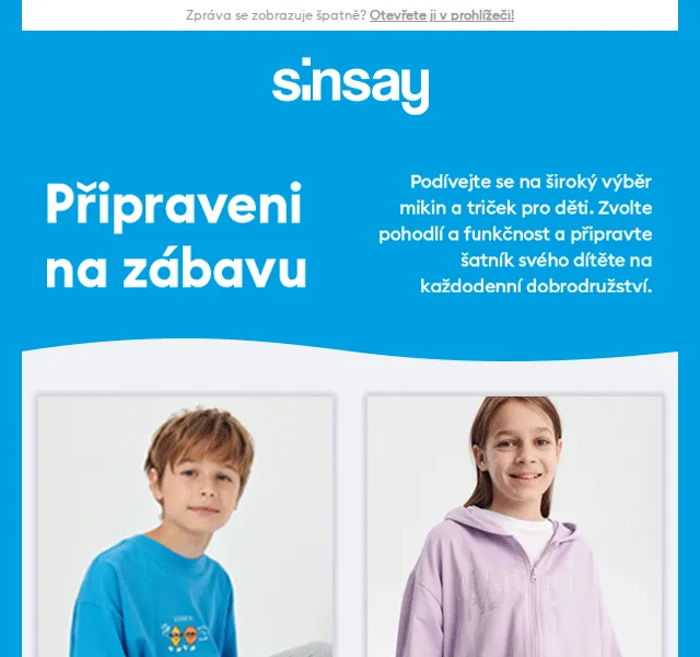 Sinsay: Mikiny a trička pro děti – červen 2026 | Nuslet.cz