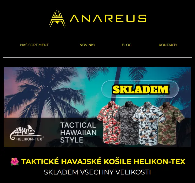 Anareus: Helikon-Tex havajské košile – duben 2026 | Nuslet
