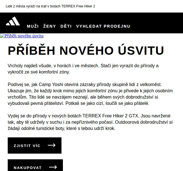 Adidas: Boty TERREX Free Hiker 2 – červen 2026 | Nuslet.cz