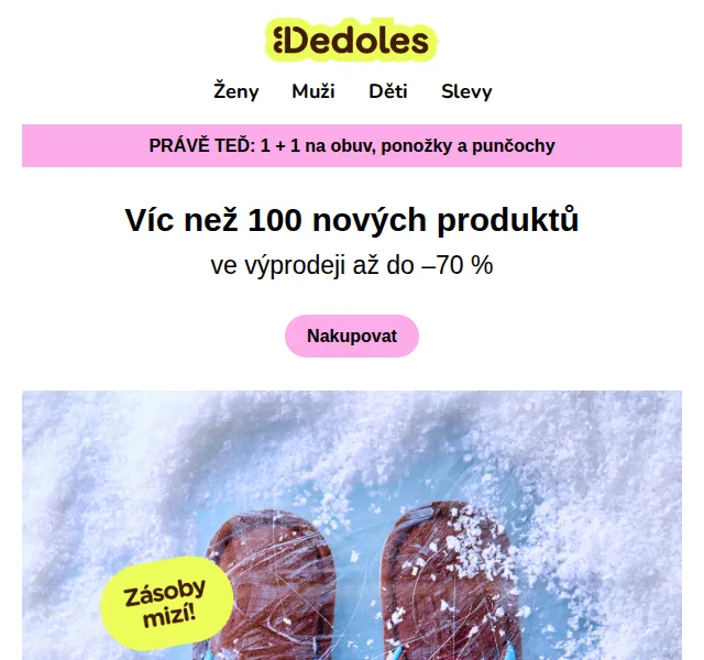 Dedoles.cz: Zimní výprodej až -70 % na 700+ produktů – červenec 2026 | Nuslet.cz