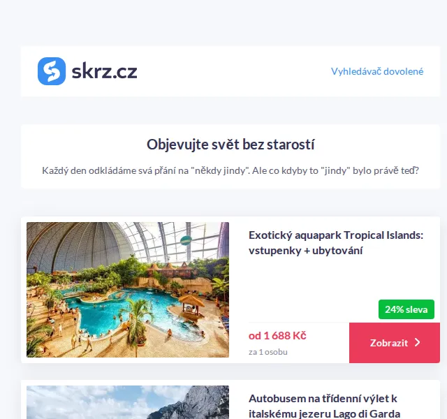 Skrz: Dovolená s až 42% slevou – červen 2026 | Nuslet.cz
