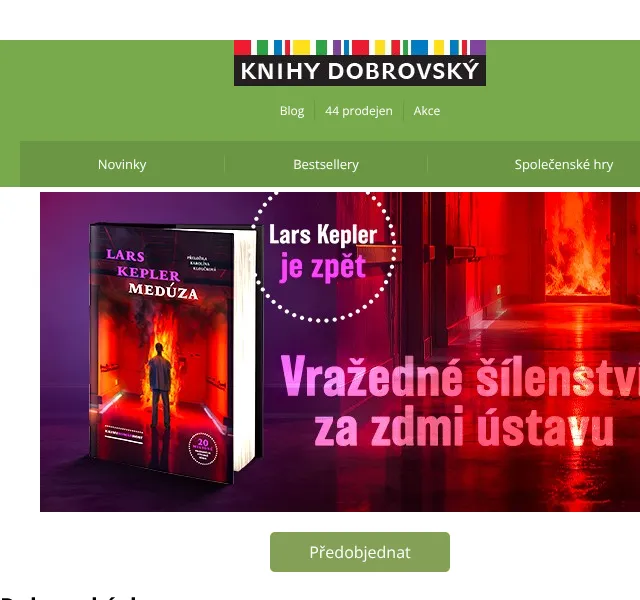 KnihyDobrovsky.cz: Kepler, Caplinová, Poslední antikvariát – září 2026