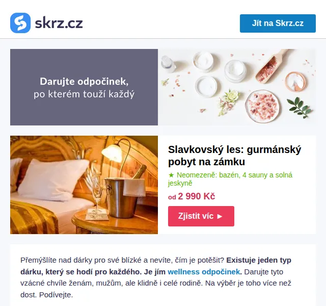 Skrz: Wellness pobyty a masáže od 737 Kč – červen 2026 | Nuslet.cz