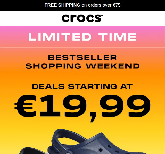 Crocs: slevy až od 19,99 € – červen 2026 | Nuslet.cz