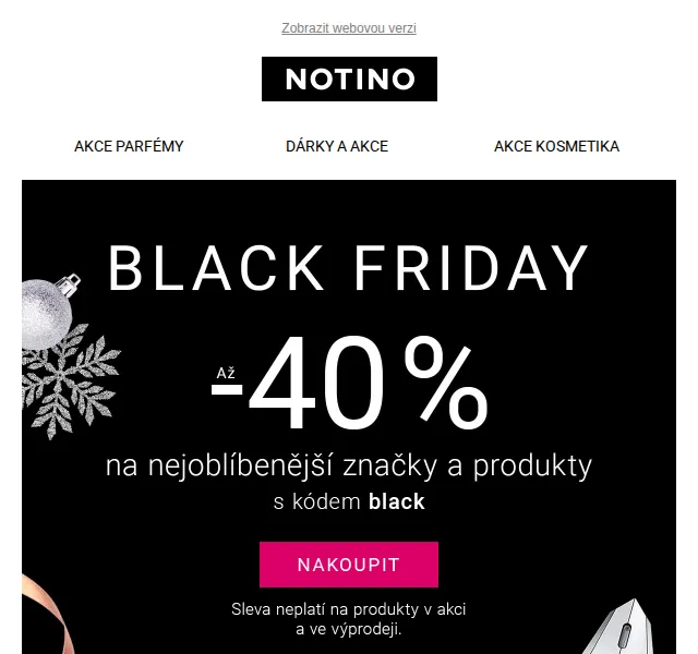 Notino: Black Friday slevy až 40 % na parfémy a kosmetiku – červen 2026 | Nuslet.cz