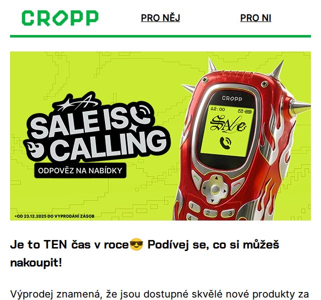 Cropp výprodej – duben 2026 | Nuslet.cz