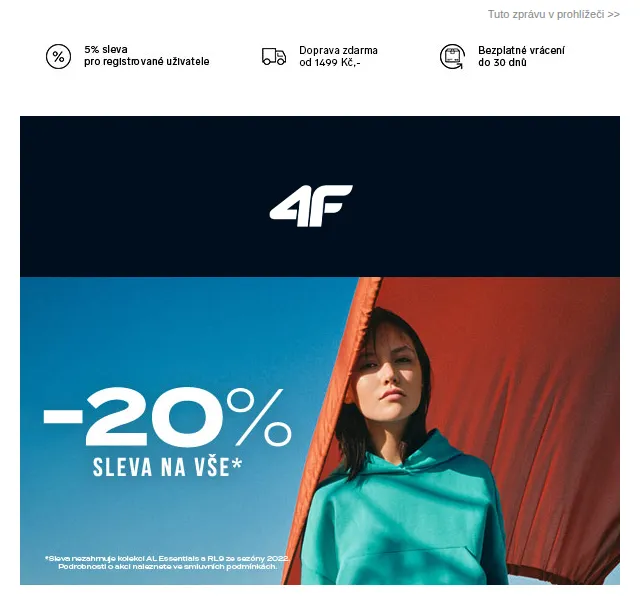 4Fstore.cz: 20% sleva na podzimní výbavu – červen 2026 | Nuslet.cz
