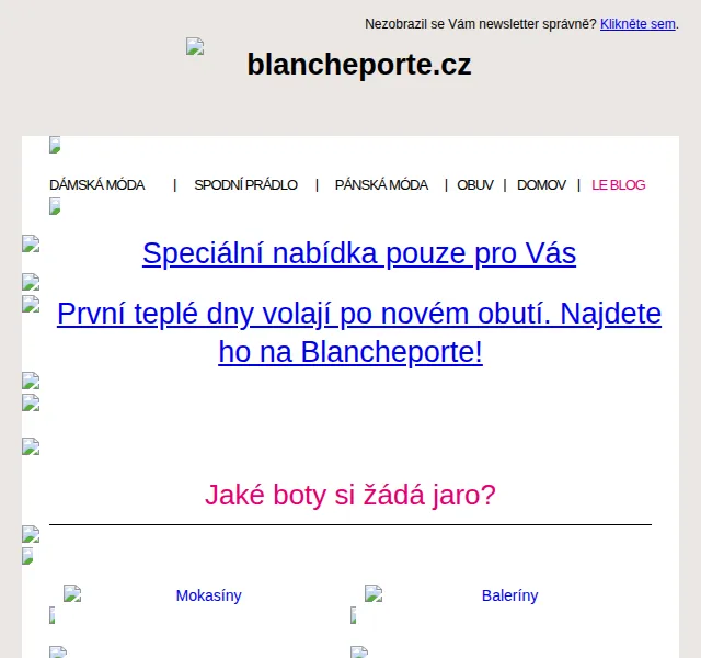 Blancheporte: Jarní obuv – červen 2026 | Nuslet.cz