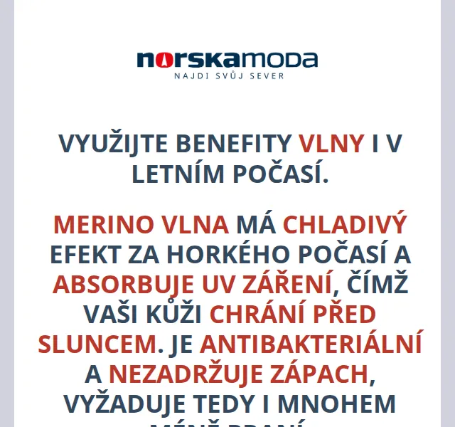 Norskamoda.cz: Slevy na merino vlnu Devold a Kari Traa – červenec 2026 | Nuslet.cz