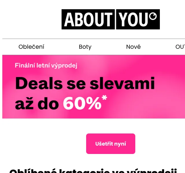 ABOUT YOU: Sleva až 60 % na letní kolekci – srpen 2026