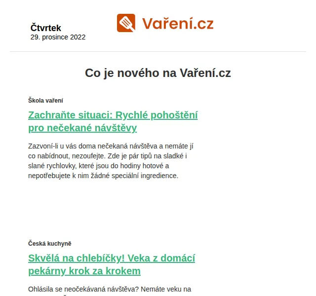 Vaření.cz: Dobrá domácí veka a Silvestrovské pohoštění – prosinec 2022 | Nuslet.cz