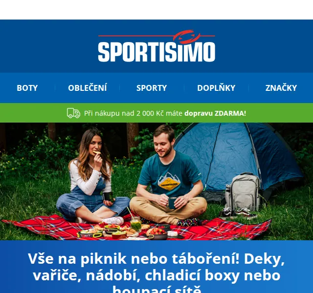 Sportisimo.cz: camping a piknik vybavení se slevou – červen 2026 | Nuslet.cz