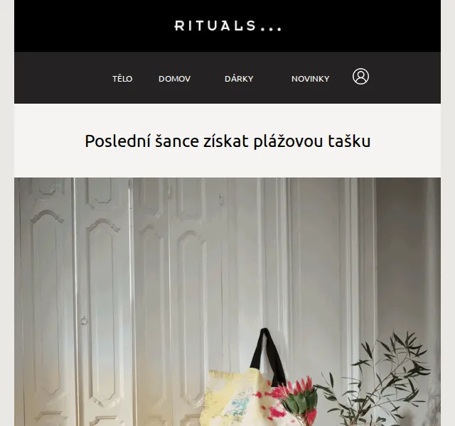 Rituals: Plážová taška zdarma k nákupu nad 1200 Kč – červenec 2026 | Nuslet.cz