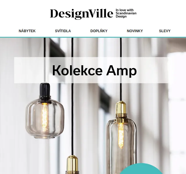 DesignVille: Kolekce Amp se slevou 20 % – červen 2026 | Nuslet.cz