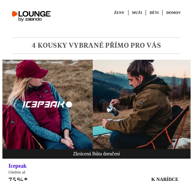 Lounge by Zalando: Icepeak, O Bag & Diesel – až 75% sleva – červen 2026 | Nuslet.cz