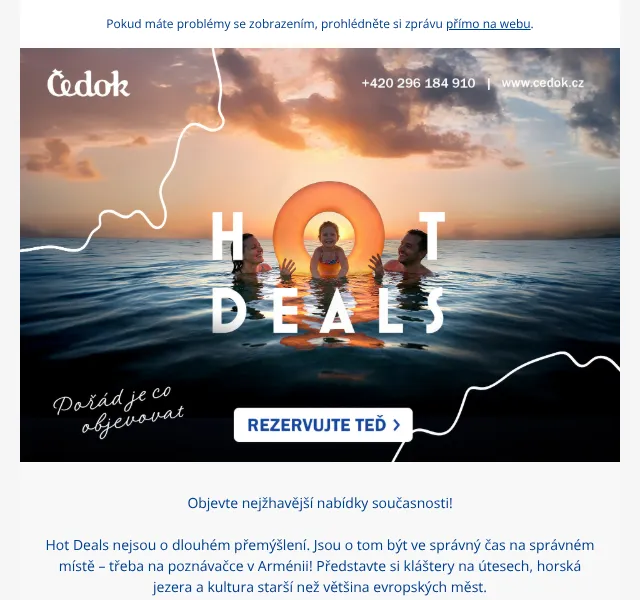 Čedok: Hot Deals na dovolené – duben 2026 | Nuslet.cz