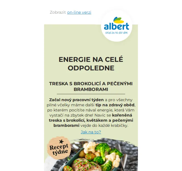 Albert: Recept na tresku s brokolicí – červen 2026 | Nuslet.cz