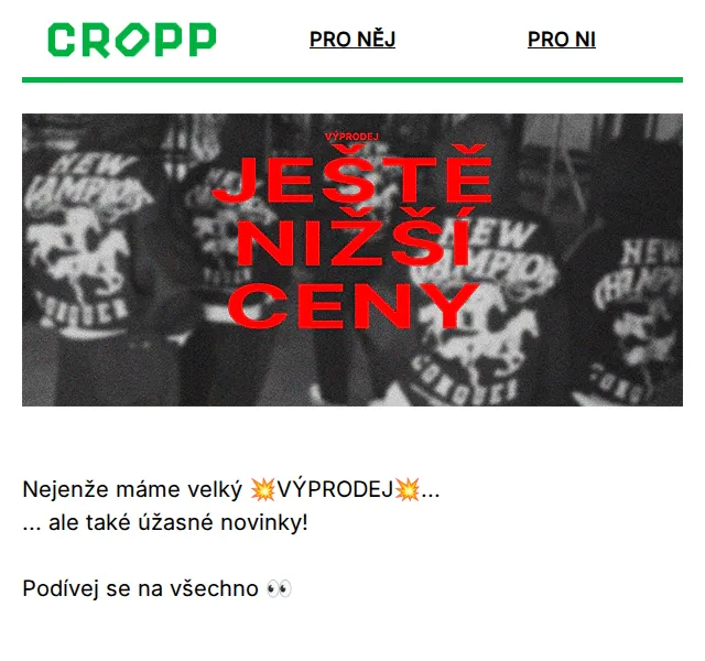 Cropp: Výprodej až -70 % – červen 2026 | Nuslet.cz