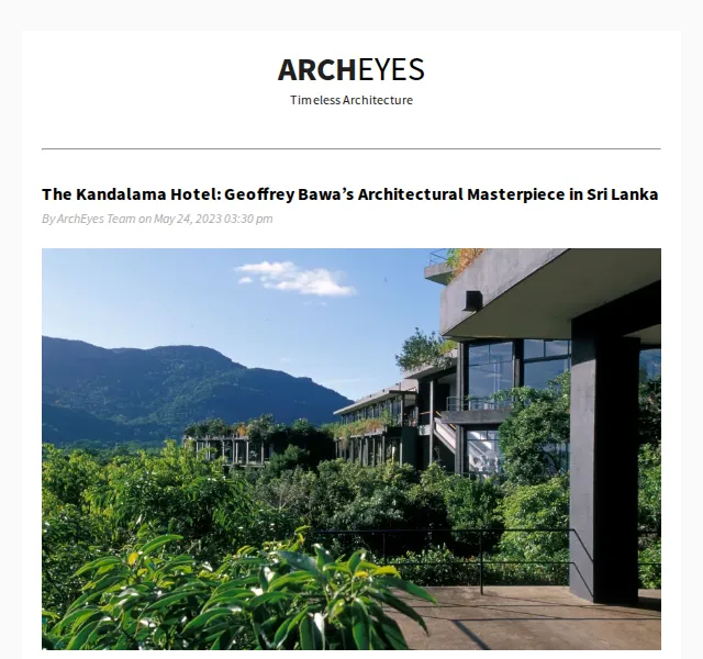 ArchEyes: Kandalama Hotel a nové architektonické projekty – červen 2026 | Nuslet.cz