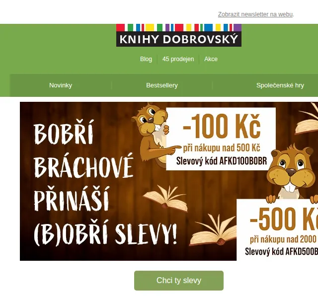KnihyDobrovsky: Sleva až 500 Kč – červen 2026 | Nuslet.cz
