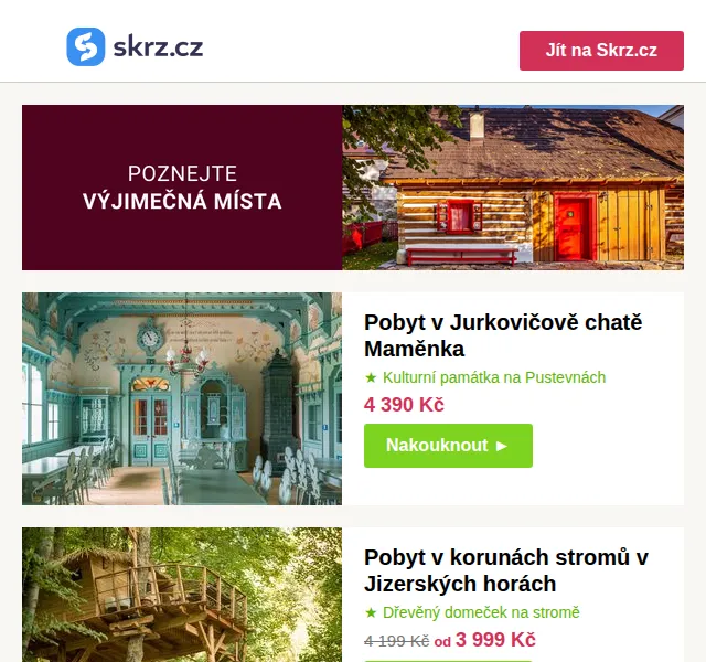 Skrz: Pobyty s wellness a zážitky – červen 2026 | Nuslet.cz