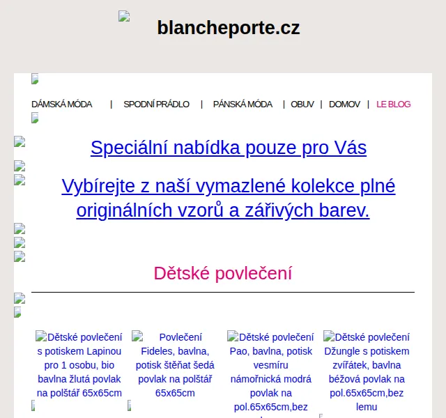 Blancheporte: Dětské a dospělé povlečení již od 189 Kč – červen 2026 | Nuslet.cz