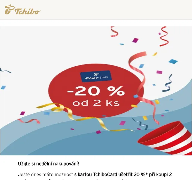 Tchibo: 20% sleva na letní kolekci – červen 2026 | Nuslet.cz