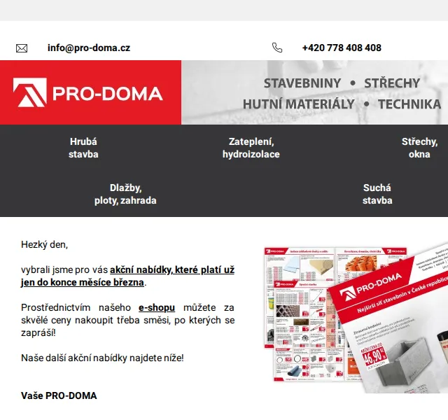 Pro-doma: Akční nabídky do 31. března – březen 2026 | Nuslet.cz